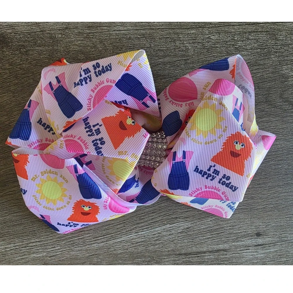 Miss Rachel Inspired Hair Bow Set 2pc Pink Grosgrain Boutique Alligator Clip